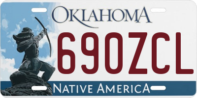 OK license plate 690ZCL