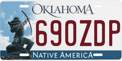 OK license plate 690ZDP