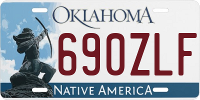 OK license plate 690ZLF