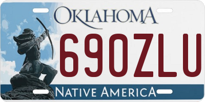 OK license plate 690ZLU