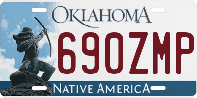 OK license plate 690ZMP