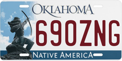 OK license plate 690ZNG