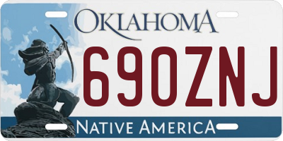 OK license plate 690ZNJ