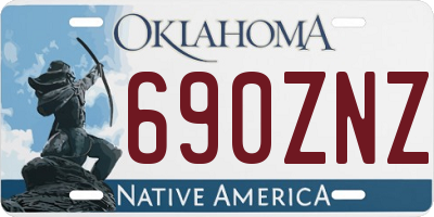 OK license plate 690ZNZ