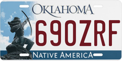 OK license plate 690ZRF
