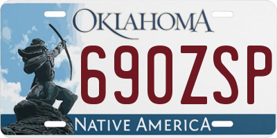 OK license plate 690ZSP