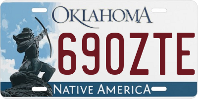 OK license plate 690ZTE
