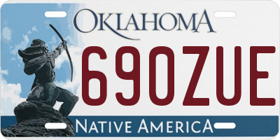 OK license plate 690ZUE