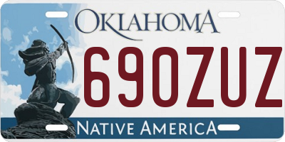 OK license plate 690ZUZ