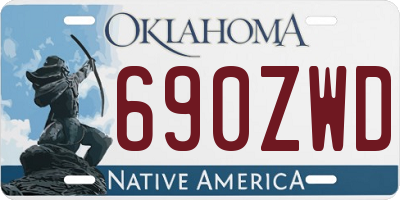 OK license plate 690ZWD