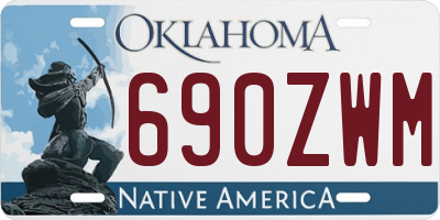 OK license plate 690ZWM
