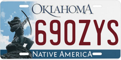 OK license plate 690ZYS