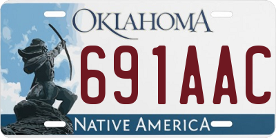 OK license plate 691AAC