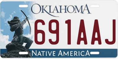 OK license plate 691AAJ