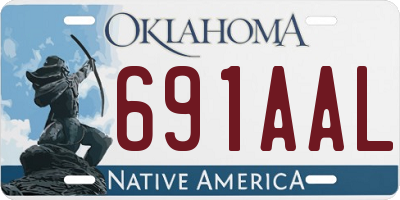 OK license plate 691AAL