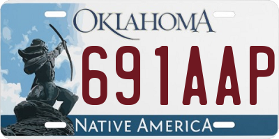 OK license plate 691AAP