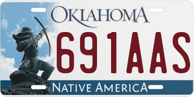 OK license plate 691AAS