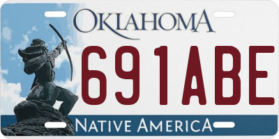 OK license plate 691ABE