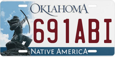 OK license plate 691ABI