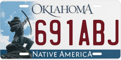 OK license plate 691ABJ
