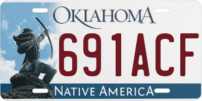 OK license plate 691ACF
