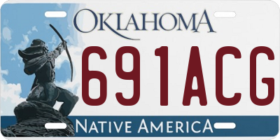 OK license plate 691ACG