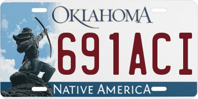 OK license plate 691ACI