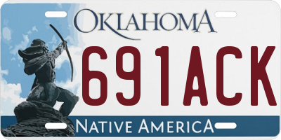 OK license plate 691ACK