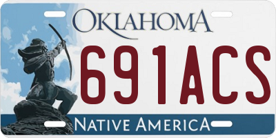 OK license plate 691ACS