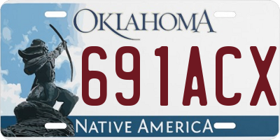 OK license plate 691ACX