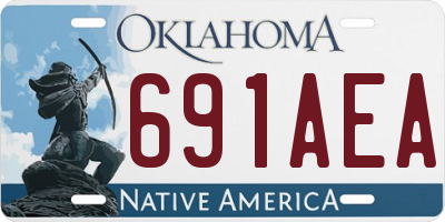 OK license plate 691AEA