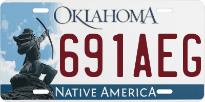 OK license plate 691AEG