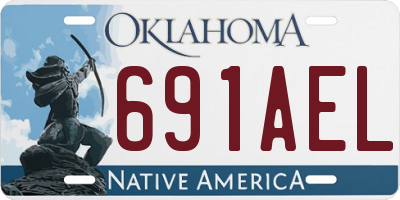 OK license plate 691AEL