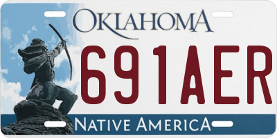 OK license plate 691AER