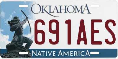 OK license plate 691AES