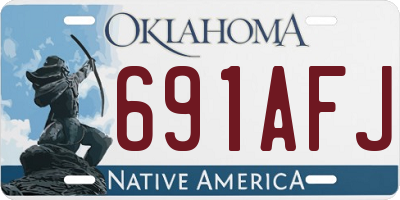 OK license plate 691AFJ