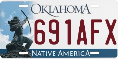OK license plate 691AFX