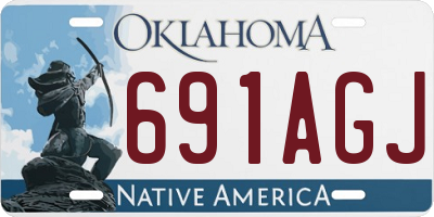 OK license plate 691AGJ