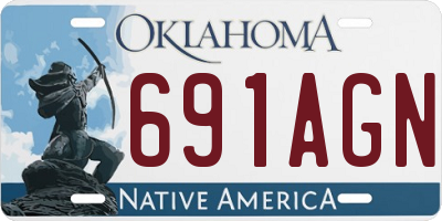 OK license plate 691AGN