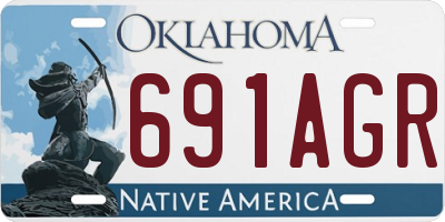 OK license plate 691AGR