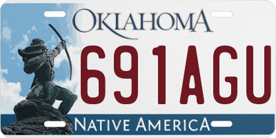 OK license plate 691AGU