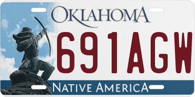 OK license plate 691AGW