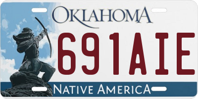 OK license plate 691AIE