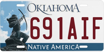 OK license plate 691AIF