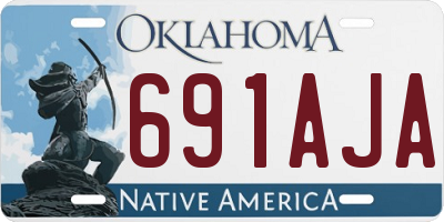 OK license plate 691AJA