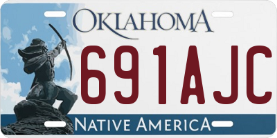 OK license plate 691AJC