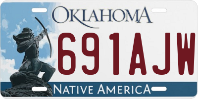 OK license plate 691AJW