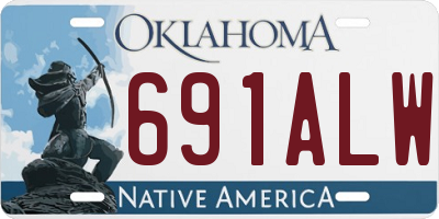 OK license plate 691ALW