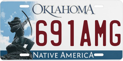 OK license plate 691AMG