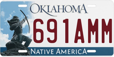OK license plate 691AMM